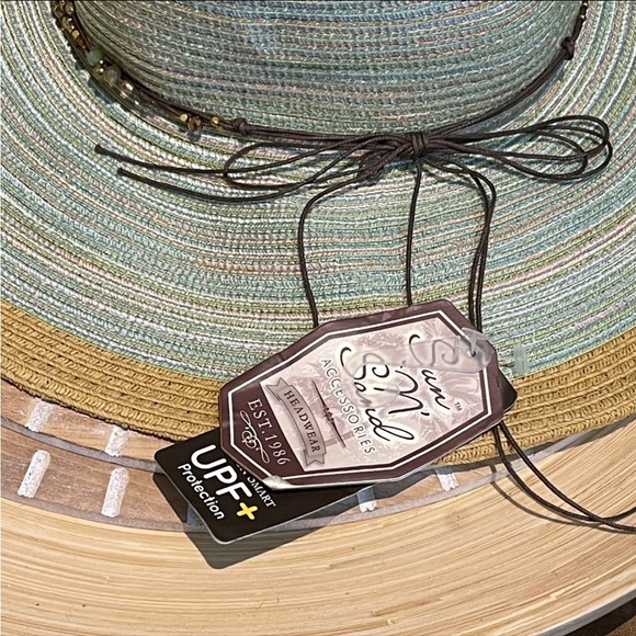 Sun and Sand Hat Straw Natural Beach Cruise Adjust UPF 50 new - Picture 11 of 12